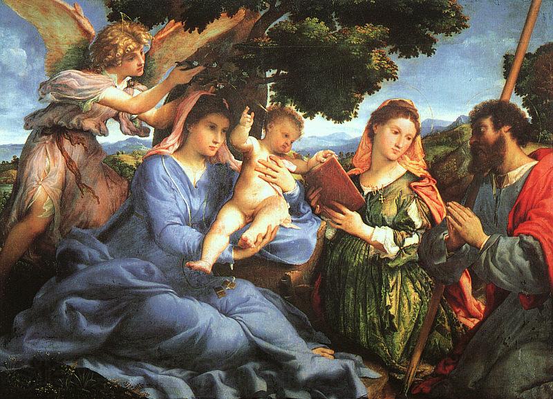 Lorenzo Lotto Madonna and Child with Saints Catherine and James Spain oil painting art